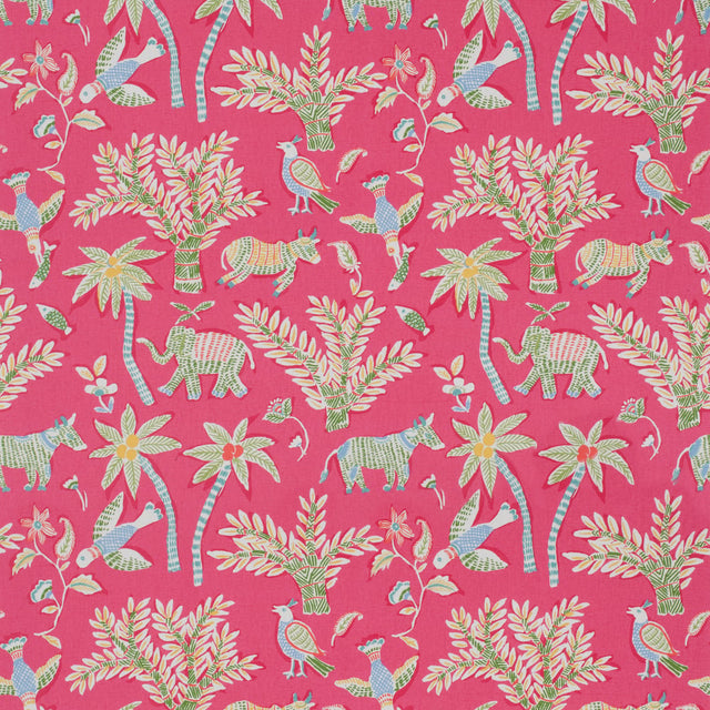 Thibaut GOA F988720 in Pink Fabric - TRADE ROUTES FABRIC BOO