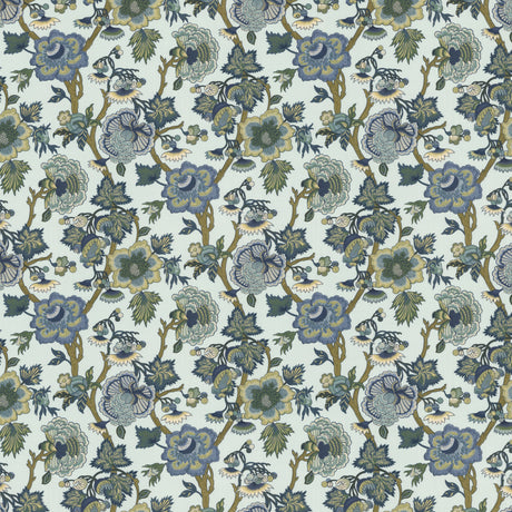 STOUT FABE-3 FABEN 3 AQUA Fabric - Eades Wallpaper & Fabric