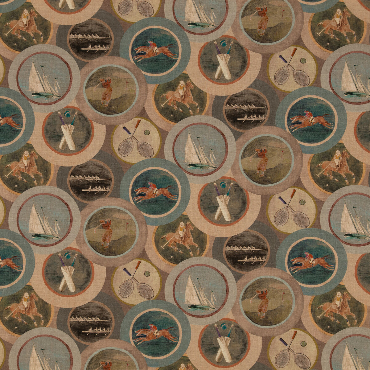 MULBERRY FD2000.J52.0 SPORTING LIFE ANTIQUE Fabric - Eade's Wallpaper