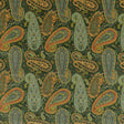 MULBERRY FD2002.S16.0 PEREGRINE PAISLEY VELVET EMERALD Fabric - Eade's Wallpaper