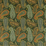 MULBERRY FD2002.S16.0 PEREGRINE PAISLEY VELVET EMERALD Fabric - Eade's Wallpaper