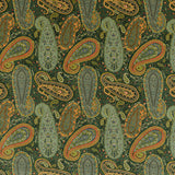 MULBERRY FD2002.S16.0 PEREGRINE PAISLEY VELVET EMERALD Fabric - Eade's Wallpaper