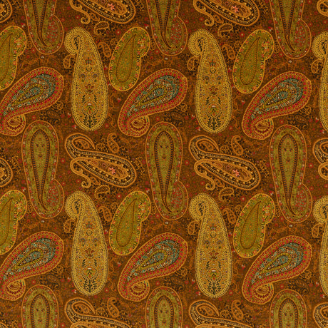 MULBERRY FD2002.T30.0 PEREGRINE PAISLEY VELVET SPICE Fabric - Eade's Wallpaper