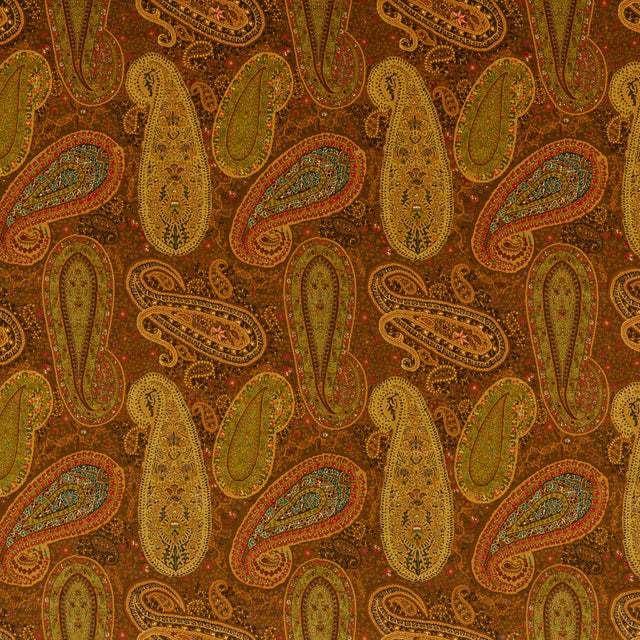 MULBERRY FD2002.T30.0 PEREGRINE PAISLEY VELVET SPICE Fabric - Eade's Wallpaper