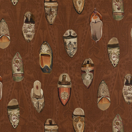 MULBERRY FD2003.T30.0 BABOUCHES SPICE Fabric - Eade's Wallpaper