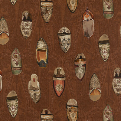 MULBERRY FD2003.T30.0 BABOUCHES SPICE Fabric - Eade's Wallpaper