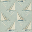MULBERRY FD2010.H101.0 ROUND THE ISLAND BLUE Fabric - Eade's Wallpaper