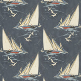 MULBERRY FD2010.H10.0 ROUND THE ISLAND INDIGO Fabric - Eade's Wallpaper
