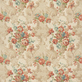 MULBERRY FD2011.V117.0 FLORAL ROCOCO RED/GREEN Fabric - Eade's Wallpaper