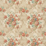 MULBERRY FD2011.V117.0 FLORAL ROCOCO RED/GREEN Fabric - Eade's Wallpaper