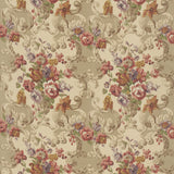 MULBERRY FD2011.V54.0 FLORAL ROCOCO RED/PLUM Fabric - Eade's Wallpaper