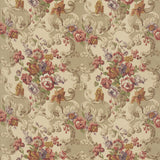 MULBERRY FD2011.V54.0 FLORAL ROCOCO RED/PLUM Fabric - Eade's Wallpaper