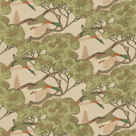 MULBERRY FD205.H150.0 FLYING DUCKS PLASTER Fabric - Eade's Wallpaper