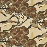 MULBERRY FD205.K47.0 FLYING DUCKS STONE/BROWN Fabric - Eade's Wallpaper
