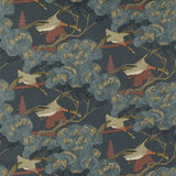 MULBERRY FD205.V110.0 FLYING DUCKS RED/BLUE Fabric - Eade's Wallpaper