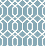 Brewster FD23272 Trellis Blue Montauk Wallpaper