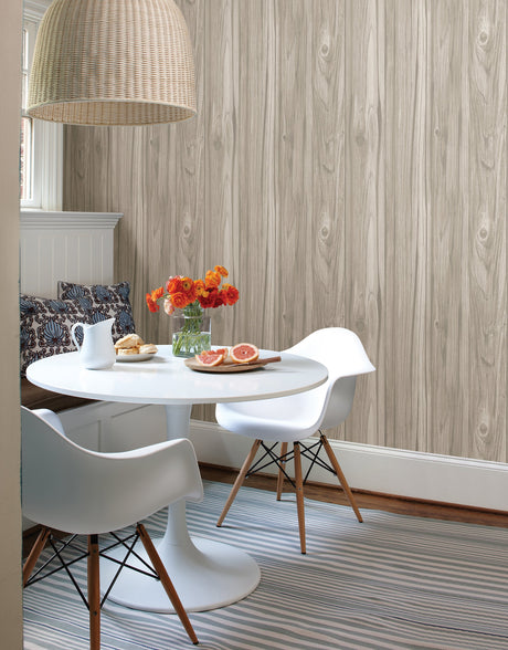 Brewster FD23280 Paneling Grey Wide Plank Wallpaper
