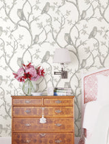 Brewster FD23289 Enchanted Forest Grey Owl & Tree Wallpaper