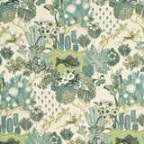 MULBERRY FD259.R38.0 GLENDALE TEAL/LEAF Fabric - Eade's Wallpaper