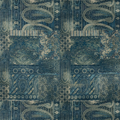 MULBERRY FD265.H10.0 LOMOND VELVET INDIGO Fabric - Eade's Wallpaper