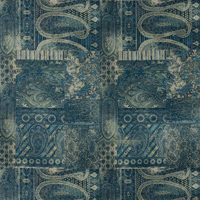 MULBERRY FD265.H10.0 LOMOND VELVET INDIGO Fabric - Eade's Wallpaper