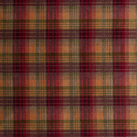 MULBERRY FD274.H113.0 VELVET ANCIENT TARTAN PLUM Fabric - Eade's Wallpaper