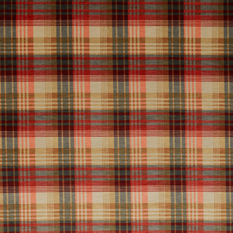 MULBERRY FD274.T30.0 VELVET ANCIENT TARTAN SPICE Fabric - Eade's Wallpaper