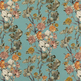 MULBERRY FD304.R122.0 WILD SIDE TEAL Fabric - Eade's Wallpaper