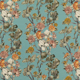 MULBERRY FD304.R122.0 WILD SIDE TEAL Fabric - Eade's Wallpaper