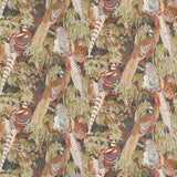 MULBERRY FD305.A101.0 GAME BIRDS LINEN CHARCOAL Fabric - Eade's Wallpaper