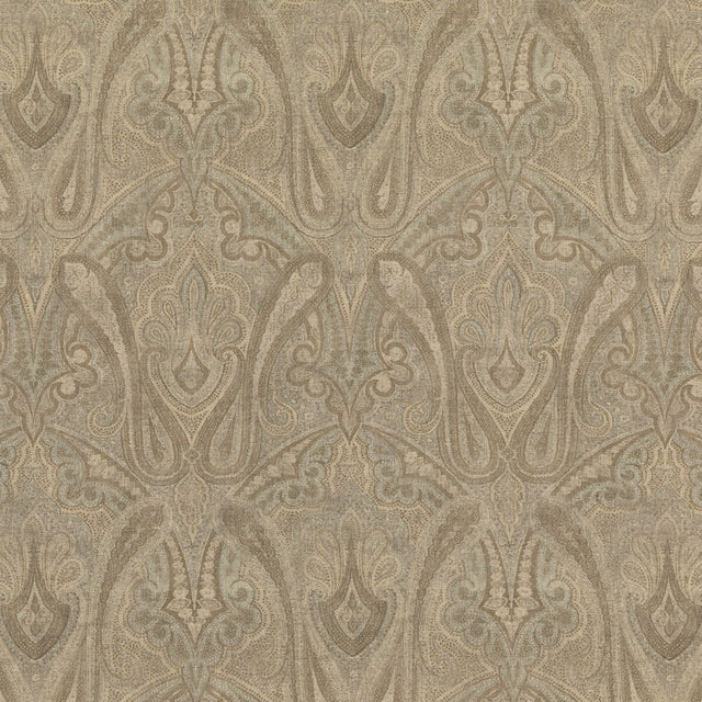 MULBERRY FD307.S40.0 CANVAS PAISLEY MINERAL Fabric - Eade's Wallpaper