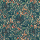MULBERRY FD308.R122.0 FANTASIA TEAL Fabric - Eade's Wallpaper
