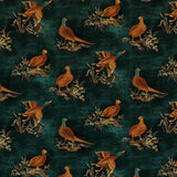 MULBERRY FD316.R122.0 GAME SHOW TEAL Fabric - Eade's Wallpaper