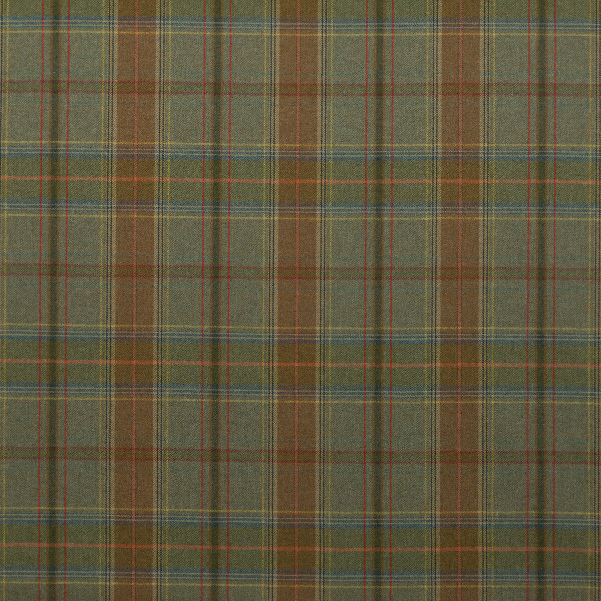 MULBERRY FD344.R106.0 SHETLAND PLAID LOVAT Fabric - Eade's Wallpaper