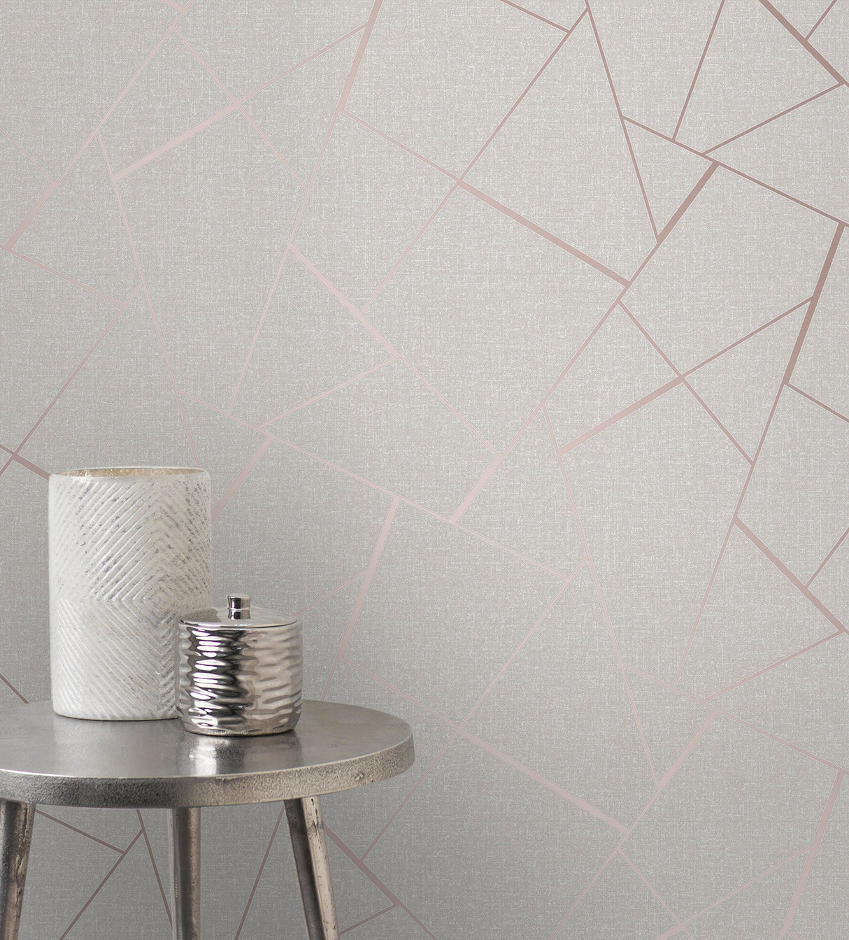 Fine Decor FD42282 Quartz Rose Gold Fractal Wallpaper
