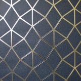 Fine Decor FD42560 Stella Dark Blue Geo Trellis Wallpaper