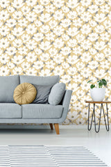 Fine Decor FD42571 Mia Mustard Floral Wallpaper