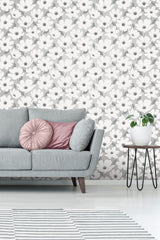 Fine Decor FD42573 Mia Silver Floral Wallpaper