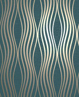 Fine Decor FD42687 Valor Aquamarine Wave Wallpaper