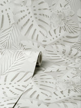 Fine Decor FD42828 Dimensions White Tropical Wallpaper