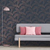 Fine Decor FD42947 Mulholland Navy Flamingo Wallpaper