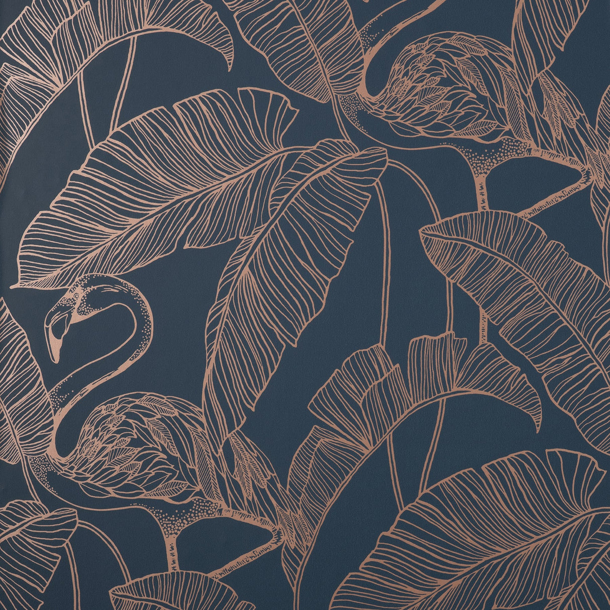 Fine Decor FD42947 Mulholland Navy Flamingo Wallpaper