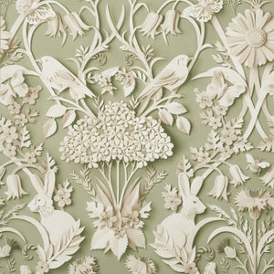 Thibaut T3137 ORCHID TRAIL Yellow Wallpaper