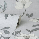 Fine Decor FD43066 Larson White Floral Wallpaper