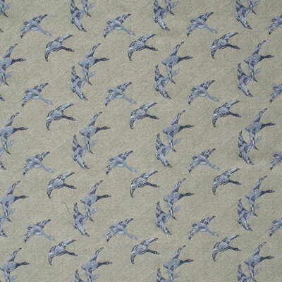MULBERRY FD573.H101.0 MALLARDS BLUE Fabric - Eade's Wallpaper