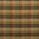 MULBERRY FD598.P13.0 CLAN CHENILLE BURNT ORANGE/GREEN/NUTMEG Fabric - Eade's Wallpaper