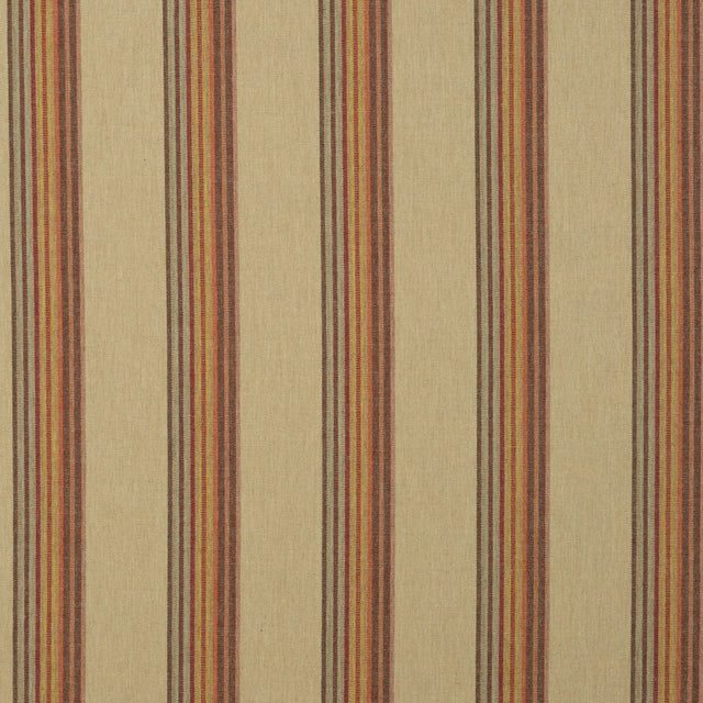 MULBERRY FD614.N107.0 TWELVE BAR STRIPE SAND/ROSE Fabric - Eade's Wallpaper