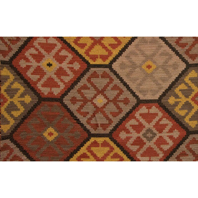 MULBERRY FD660.V102.0 TOPKAPI RED/GOLD Fabric - Eade's Wallpaper