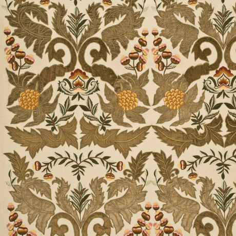 MULBERRY FD689.S118.0 CONSTANTINE LINEN SAGE/GOLD Fabric - Eade's Wallpaper