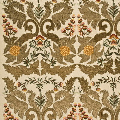 MULBERRY FD689.S118.0 CONSTANTINE LINEN SAGE/GOLD Fabric - Eade's Wallpaper